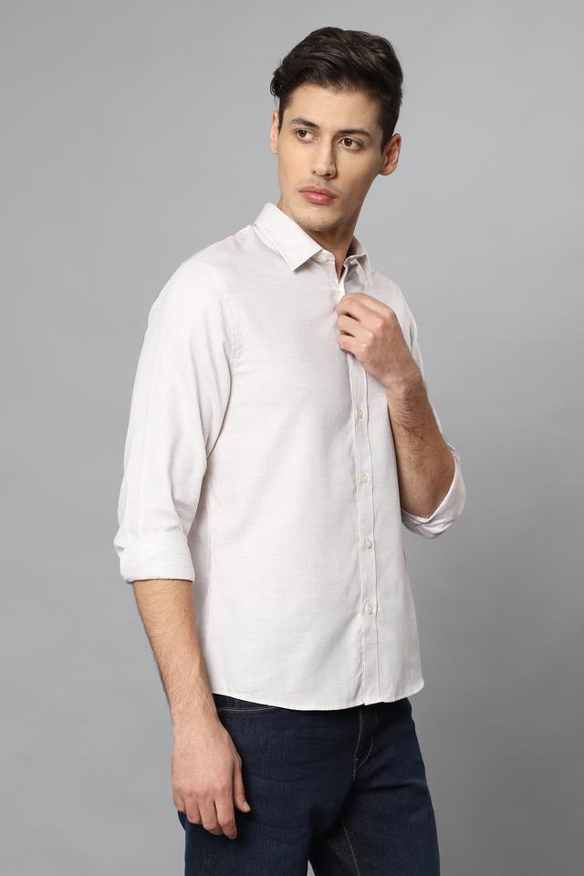 Buy CALVIN KLEIN JEANS Cream Mens Slim Fit Structured Shirt