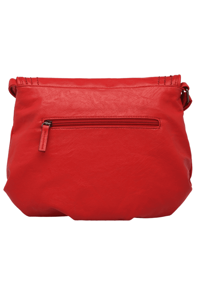 Buy CAPRESE Red Womens Demi Leather Snap Closure Sling Bag