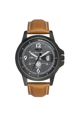 Mens Grey Dial Leather Analogue Watch TW023HG14