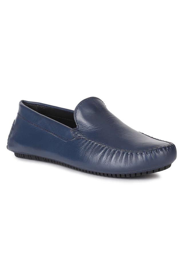 Buy YOHO Blue Lofos Leather Slipon Men s Loafers Shoppers Stop