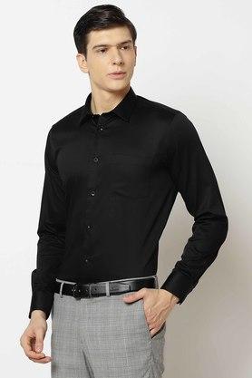 Cotton Blend Slim Fit Mens Formal Shirt