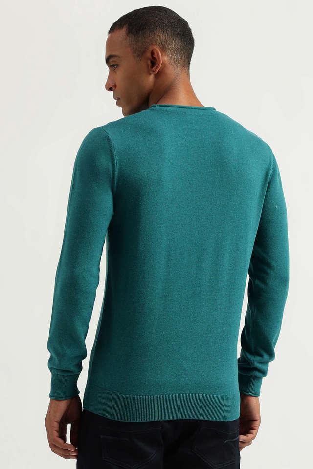 Men's green crew store neck sweater