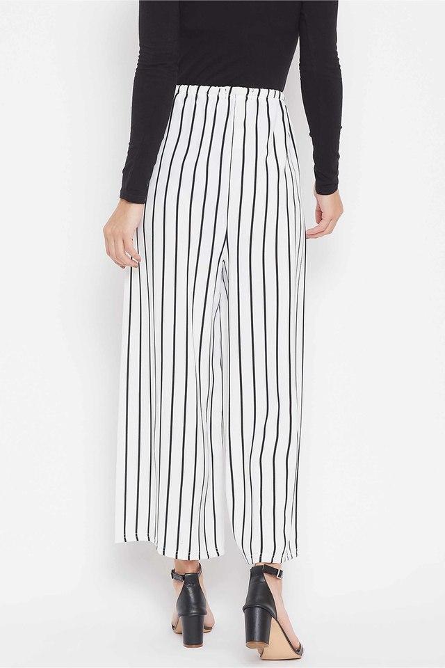 Buy W Women White Regular Cropped Trousers - Trousers for Women 8418031 |  Myntra