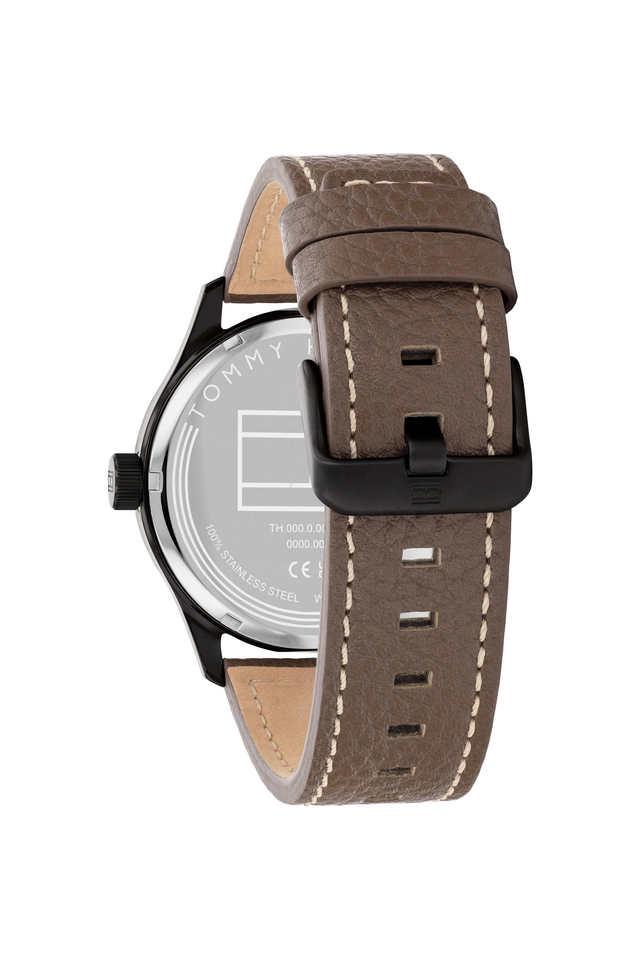 Tommy hilfiger discount black leather watch