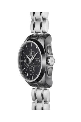 Buy TISSOT Mens Black Dial Stainless Steel Chronograph Watch