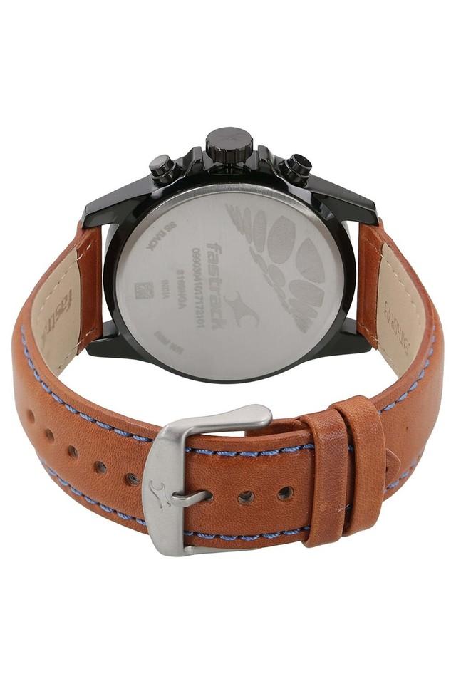 Loopholes grey dial leather sale strap watch