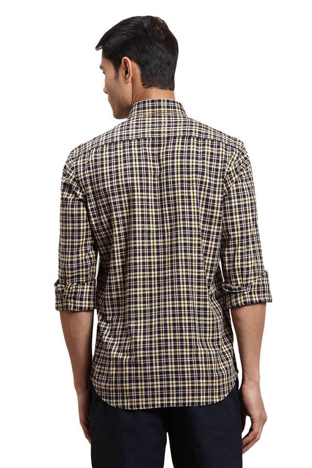 Buy COLOR PLUS Checks Cotton Tailored Fit Men s Casual Shirt