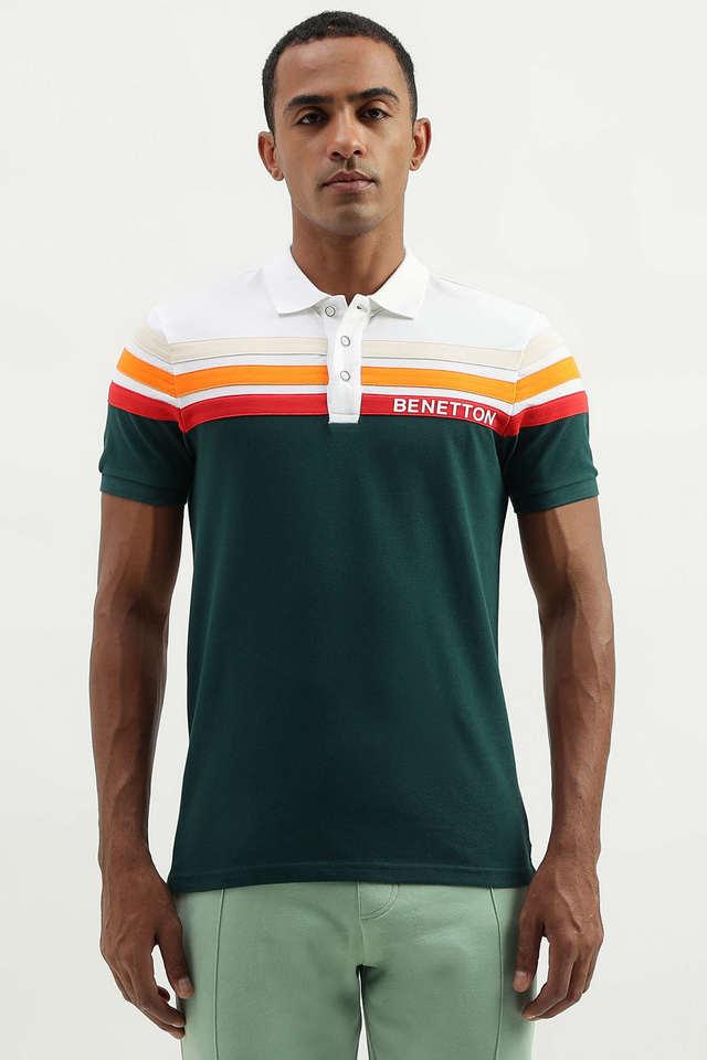 Buy Louis Philippe Sport Printed Polo Collar Pure Cotton T Shirt