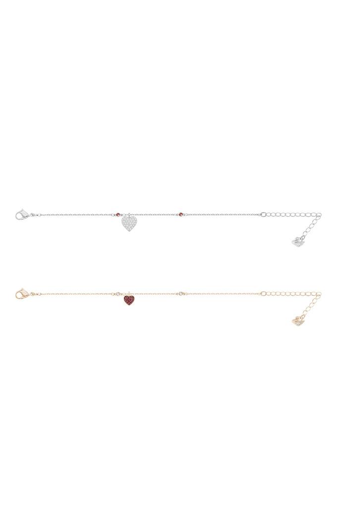 swarovski crystal wishes heart bracelet set