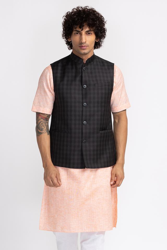 Buy TAG 7 Black Floral Print Nehru Jacket for Men Online @ Tata CLiQ