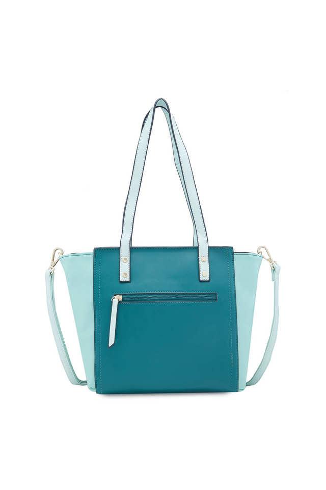 Buy CAPRESE Dark Green Eva Faux Leather Zipper Closure Women s Satchel Bag Shoppers Stop