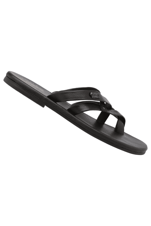 ALBERTO TORRESI -  Black Flip Flops - Main