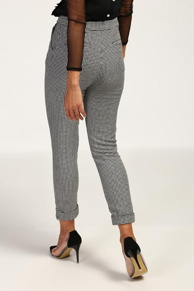 Trousers & Pants for women's Black & White (Check)