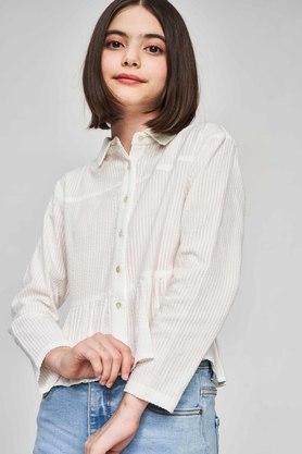 Girls white button up 2024 shirt