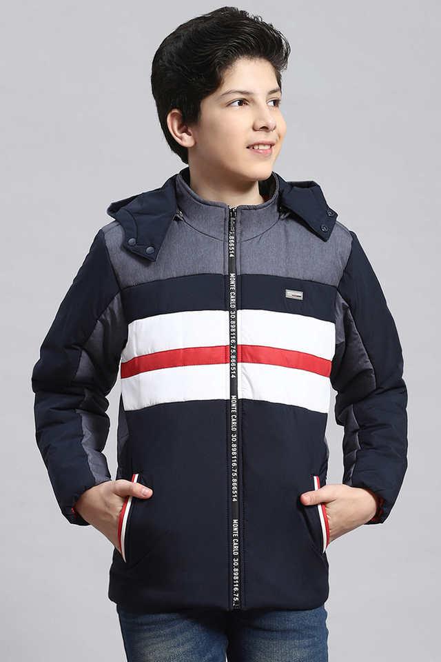 Buy MONTE CARLO Navy Solid Blended Regular Fit Boys Jacket Shoppers Stop