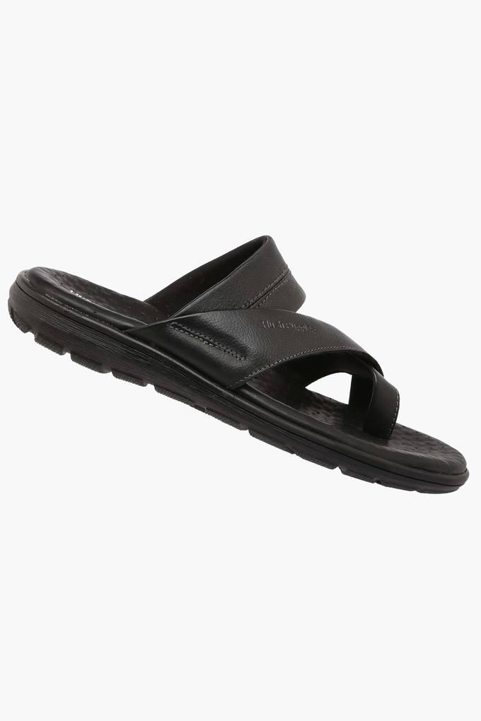 Buy HUSH PUPPIES Black Mens Leather Slip On Slippers Shoppers Stop