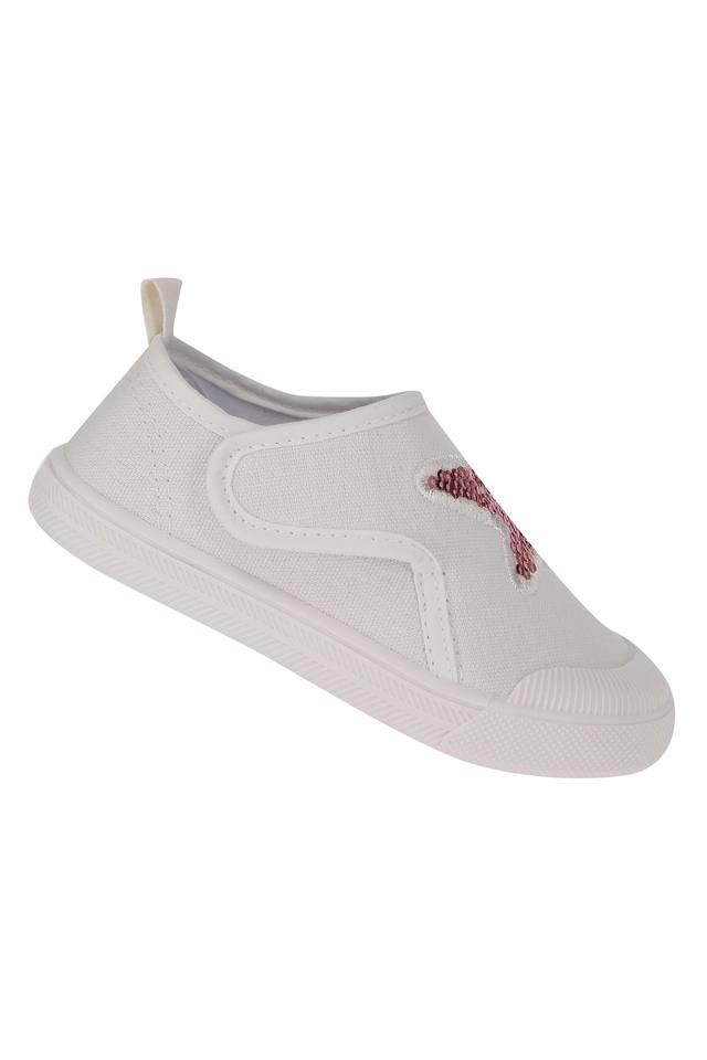 Girls white hot sale velcro shoes