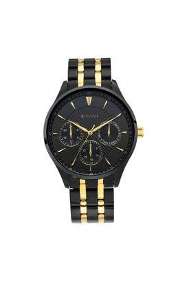 Titan watch discount black and gold