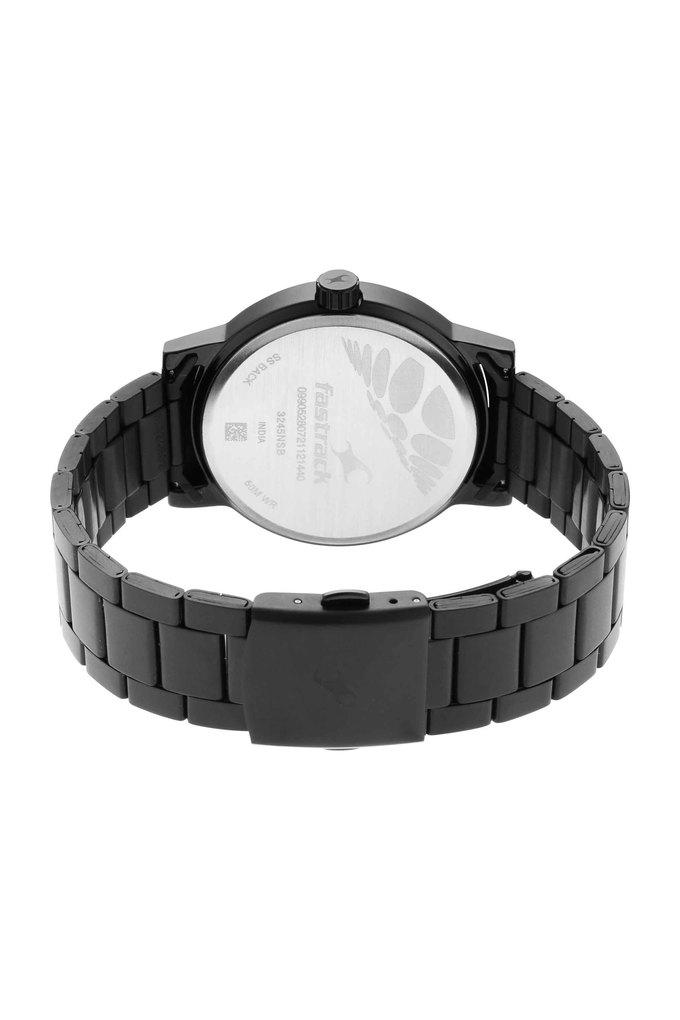 Fastrack mens shop watches black metal