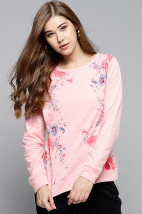 Floral print outlet sweatshirt