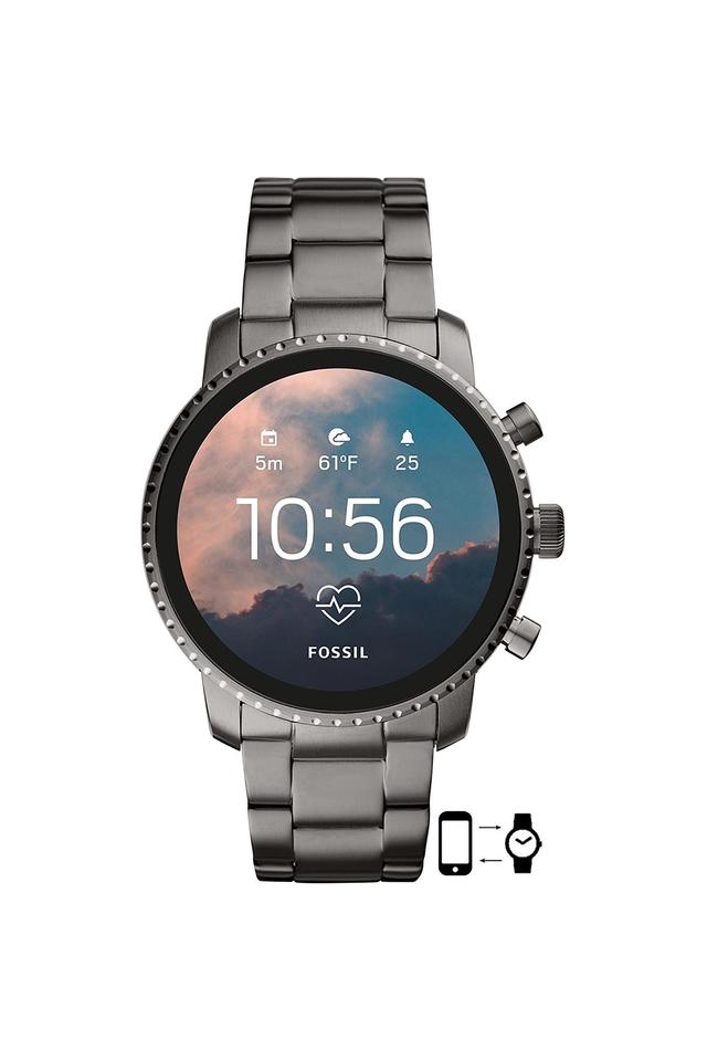 Buy FOSSIL Mens Q Explorist Gen 4 Hr Digital Black Dial Smart Watch FTW4012 Shoppers Stop