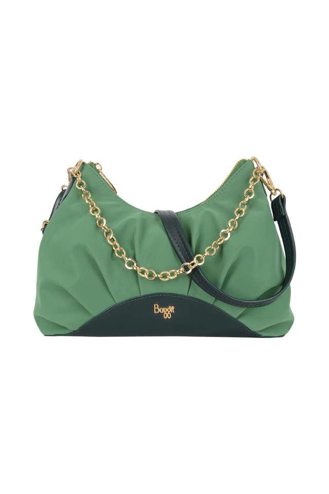 Buy BAGGIT Seagreen PU Zipper Closure Women s Tote Bag Shoppers Stop