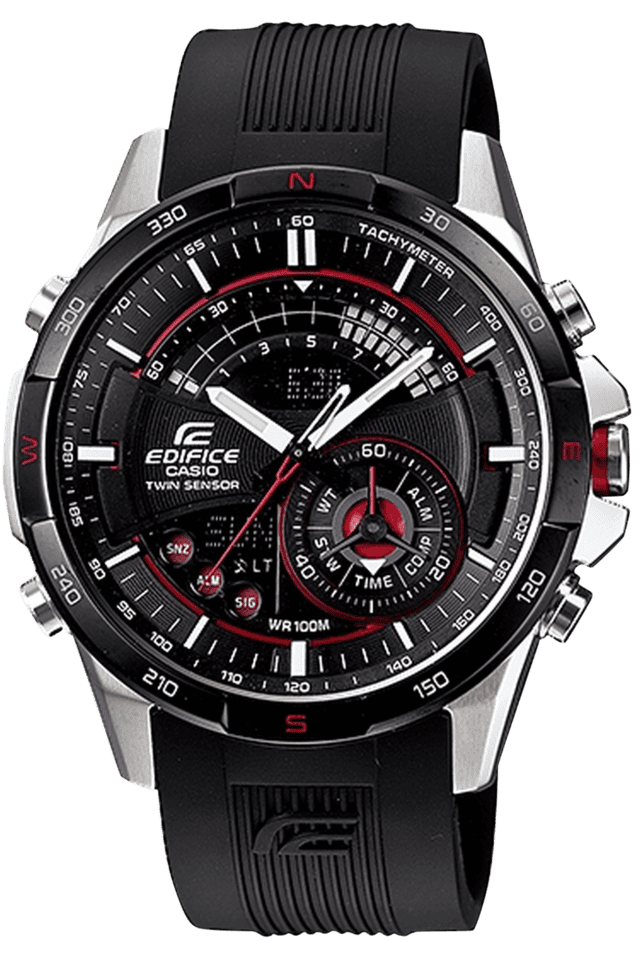 Buy CASIO Edifice Resin Strap Watch with Black Round Dial Shoppers Stop