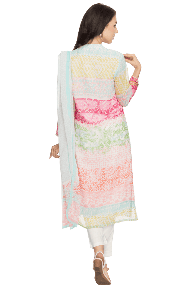 Buy BIBA Off White Womens Printed Salwar Suit Shoppers Stop