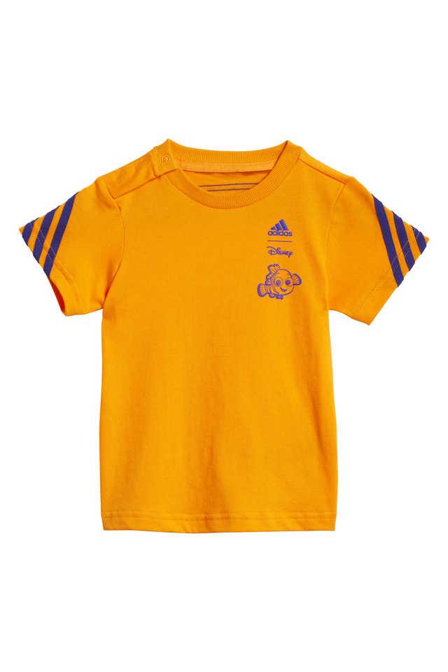 Buy ADIDAS Orange Printed Cotton Regular Fit Boys T shirt Track