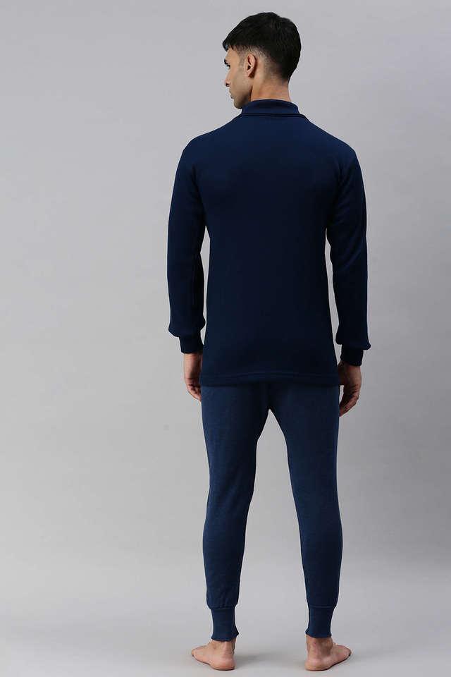 Men's Solid Cotton Thermal Trousers