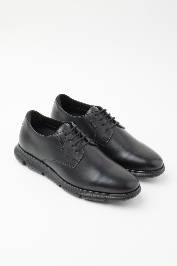 Mens all store black leather trainers