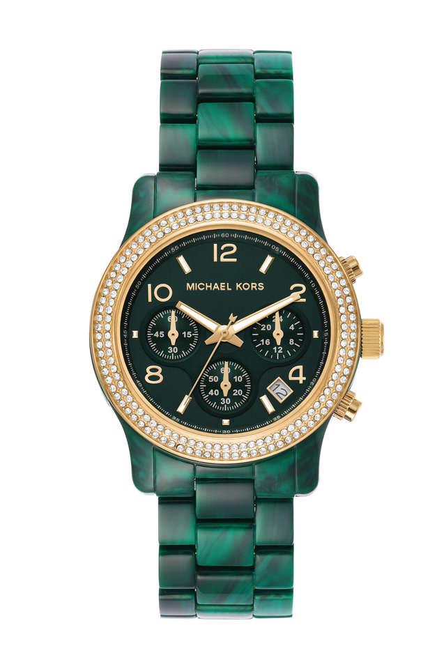 Michael kors green dial watch best sale