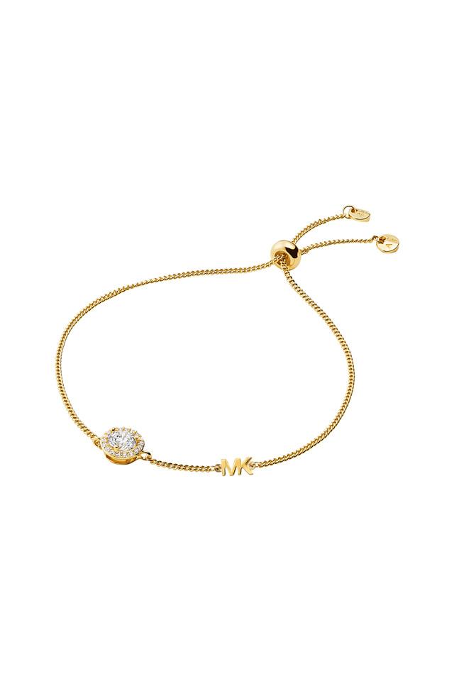 Michael Kors Women's Cubic Zirconia Tapered Baguette and Pave Bangle  Bracelet in 14K Gold-Plating Over Sterling Silver - iCuracao.com