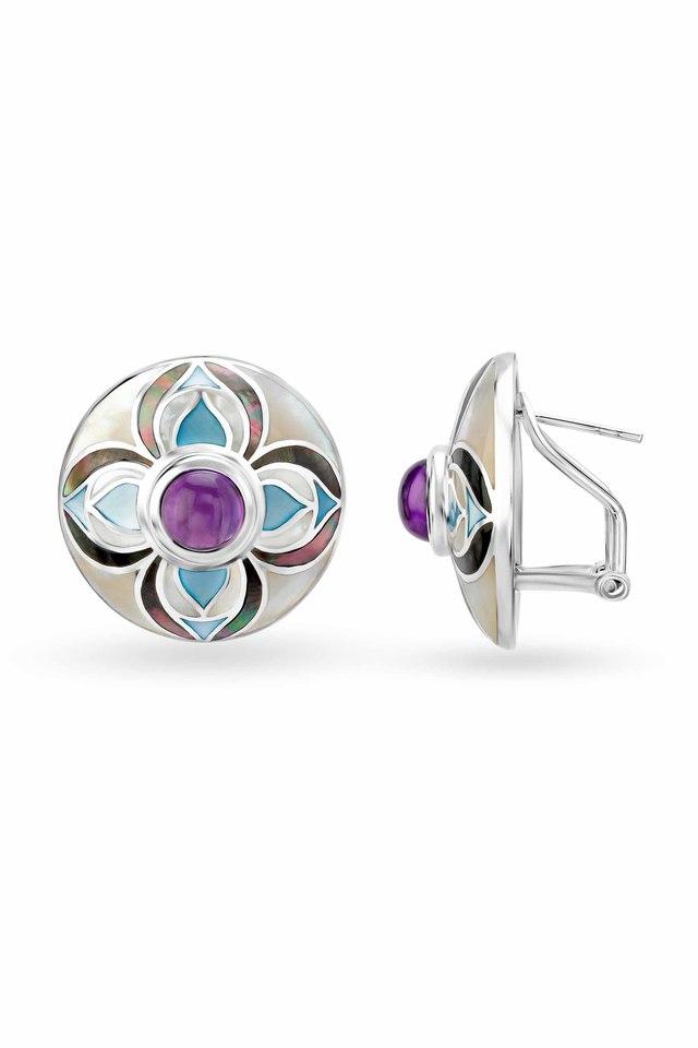 Sterling Silver Stud Earrings for Women Men Flower India  Ubuy