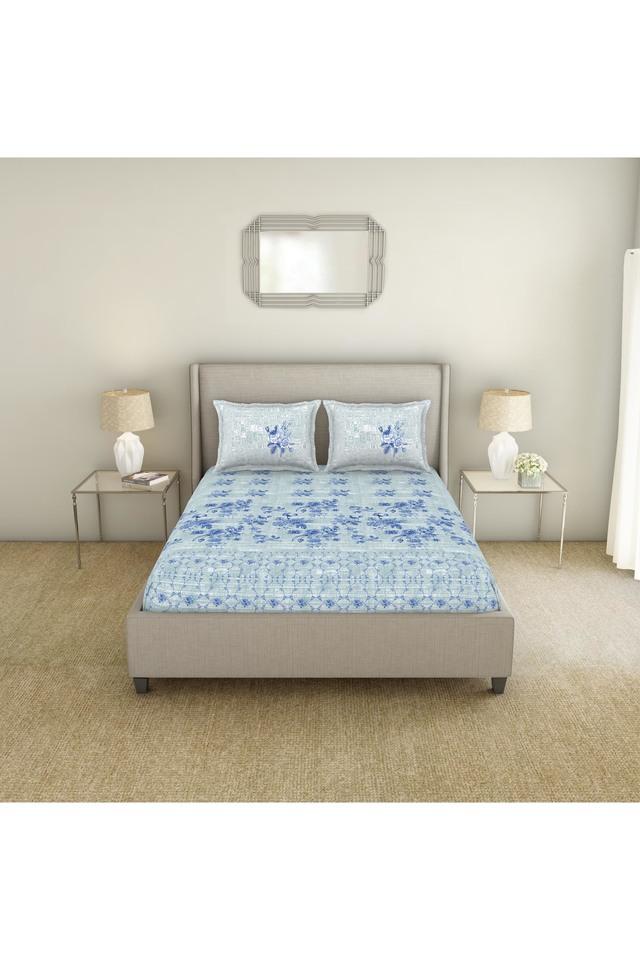 Buy SPACES Floral 100 Cotton 210 TC Bedsheets Large Shoppers Stop