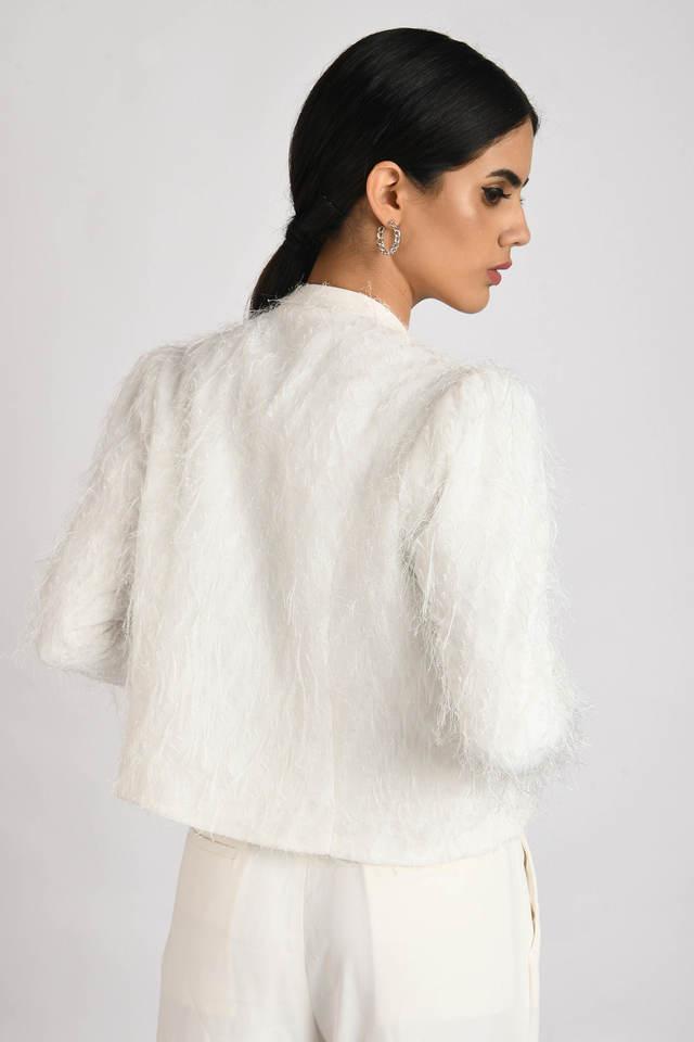 Buy ATTIC SALT Solid Faux Fur Collar Neck Women's Jacket