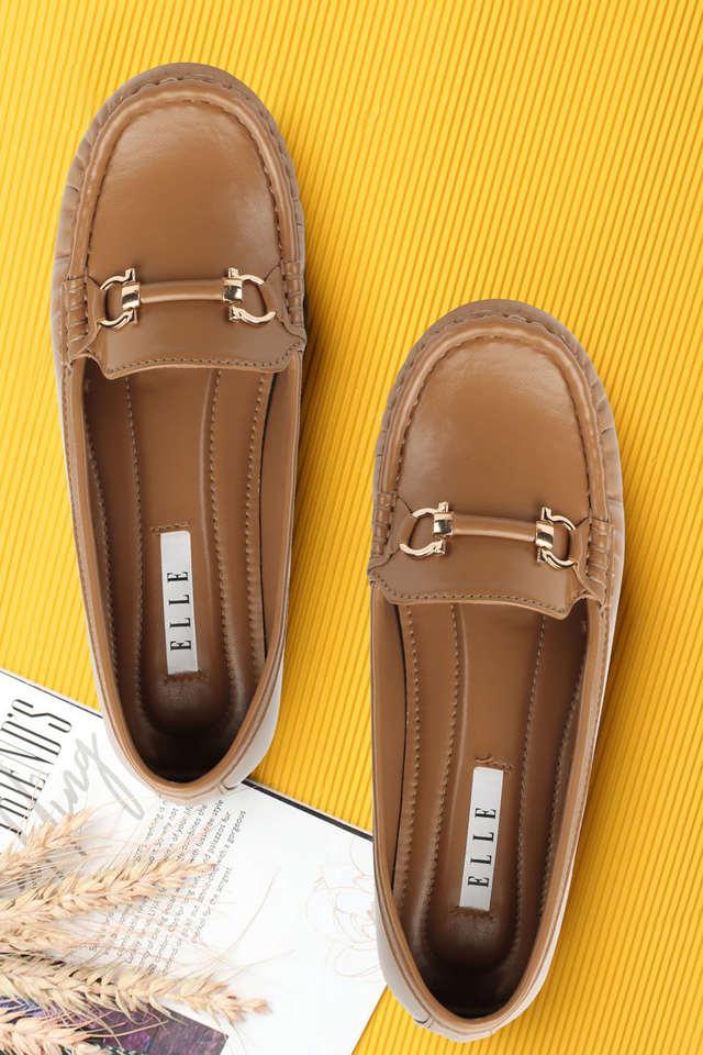 Buy ELLE Natural Synthetic Slipon Women s Casual Loafers Shoppers Stop