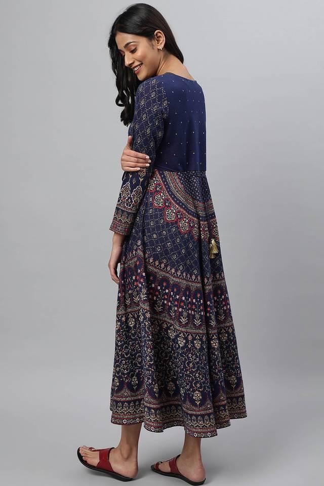 Buy Grey Ethnic Dress Online - Aurelia