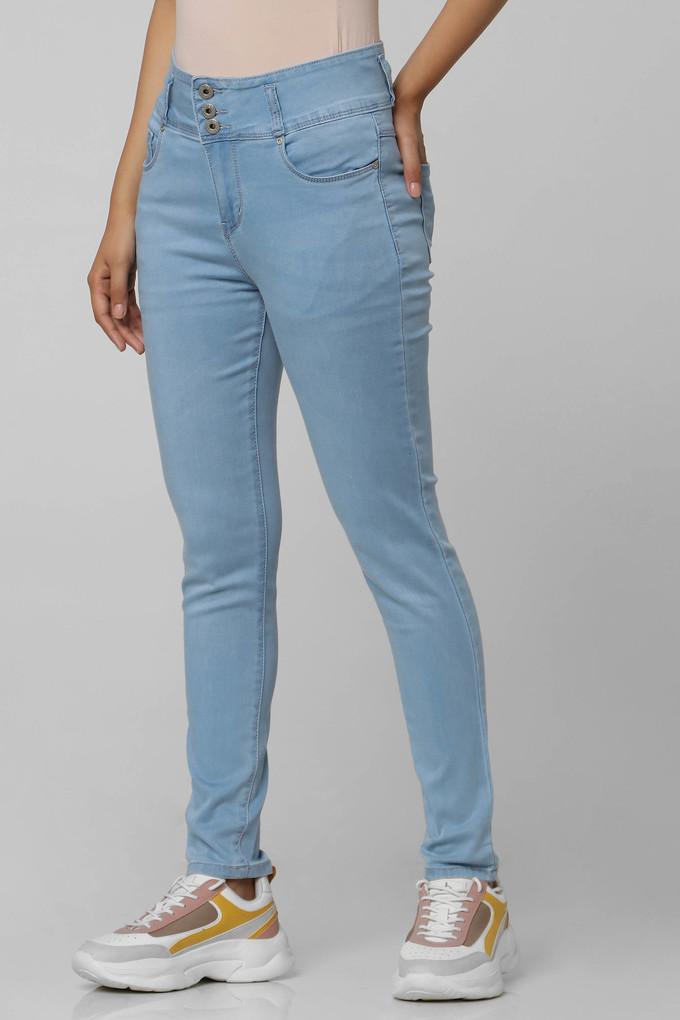 Girls Ice Blue Denim Jogger Jeans