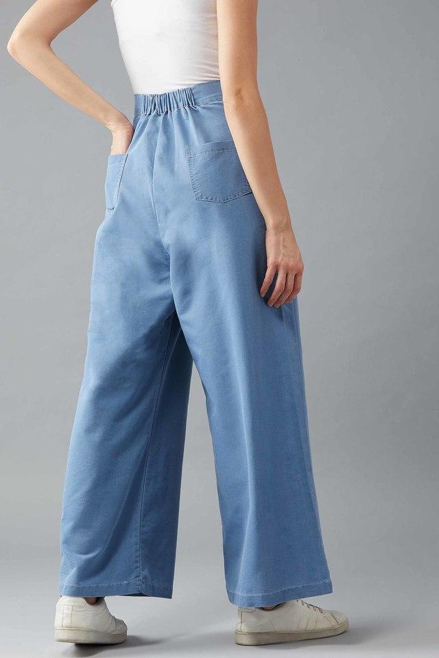 DOLCE CRUDO -  Blue Trousers & Pants - Main