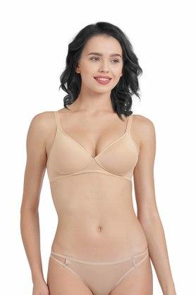 Buy ENAMOR Buff Women's Lightly Padded Non Wired Medium Coverage T-Shirt Bra