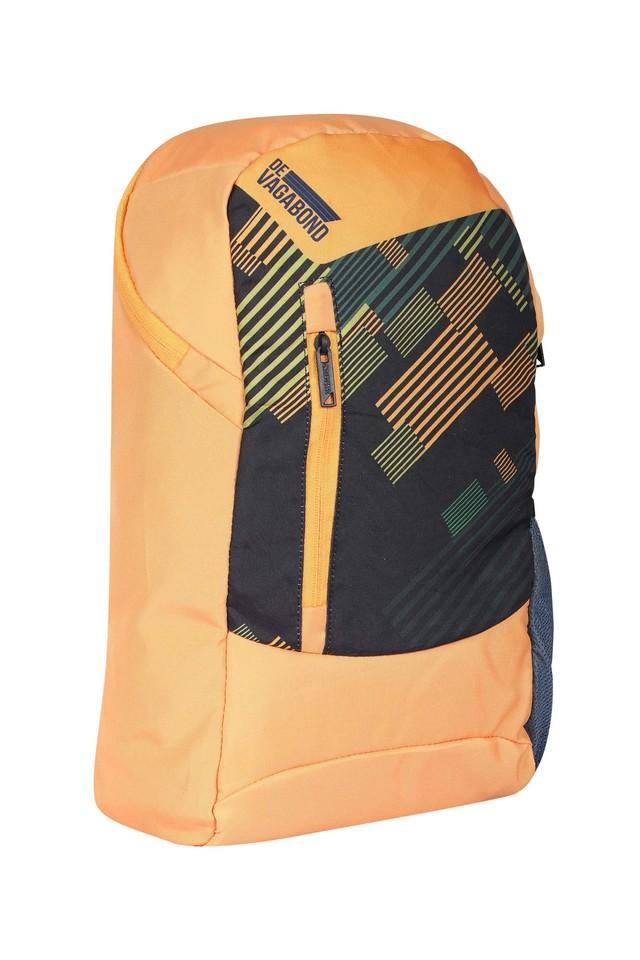 Buy DE VAGABOND Orange Unisex Polyester Zip Closure Backpack Shoppers Stop