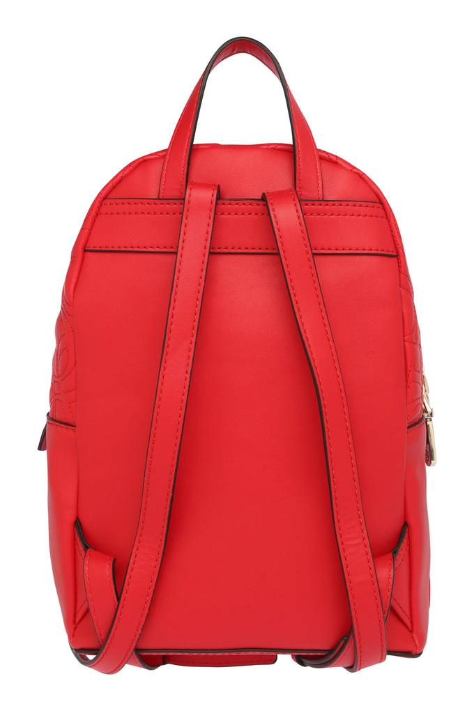 Guess red cheap leather backpack