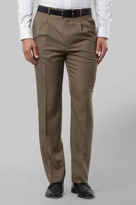 Buy Kurus Mens Regular Fit Cotton Trousers 231050BEIGE28FTBeige28  at Amazonin