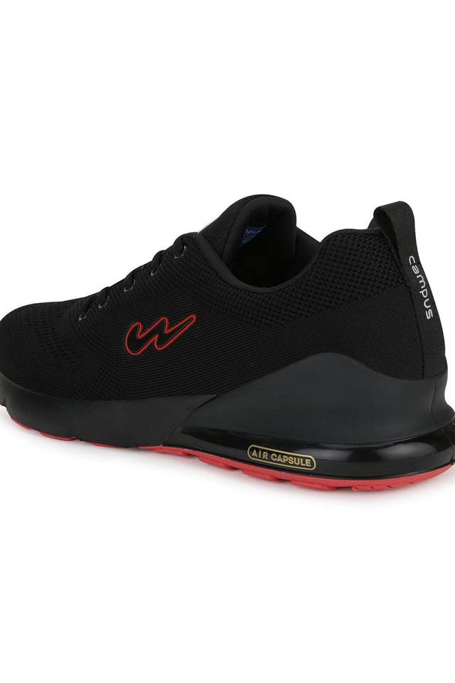 Campus shoes black and on sale red