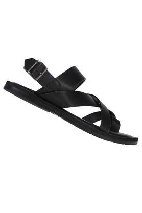 Mens leather 2024 buckle sandals