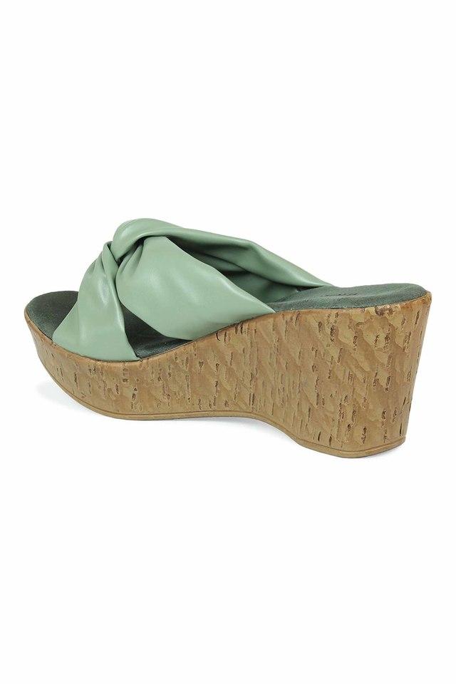 Womens green online sandals