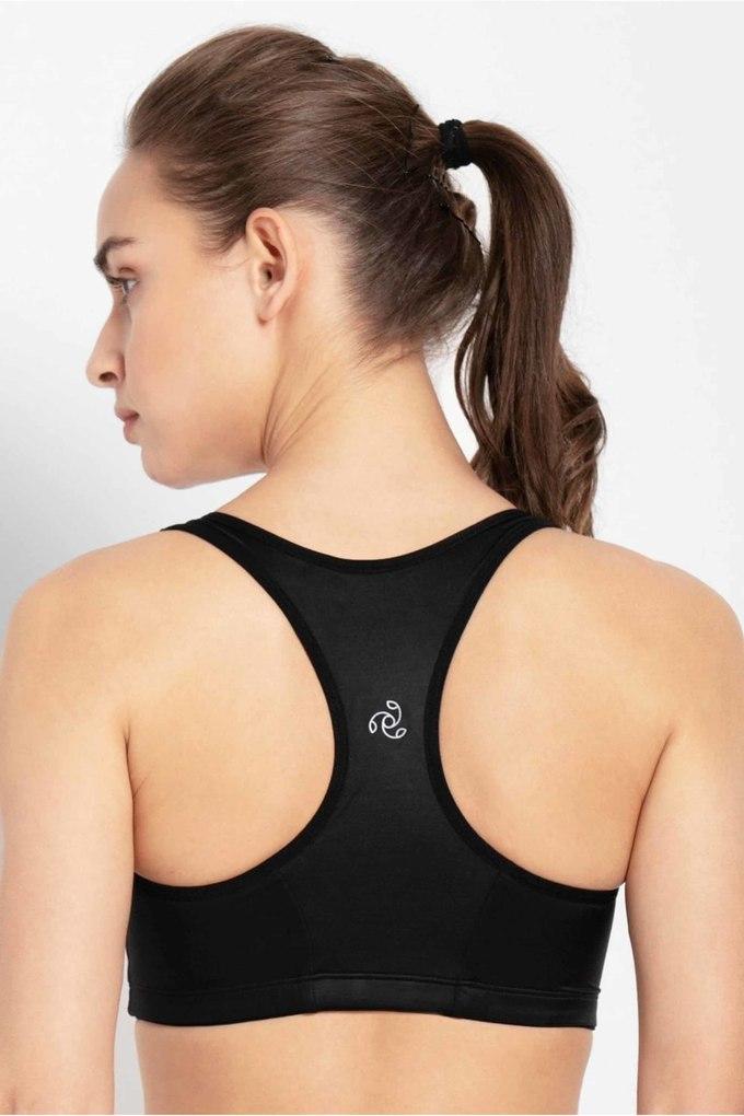 Black Padded Racerback Sports Bra by Jockey