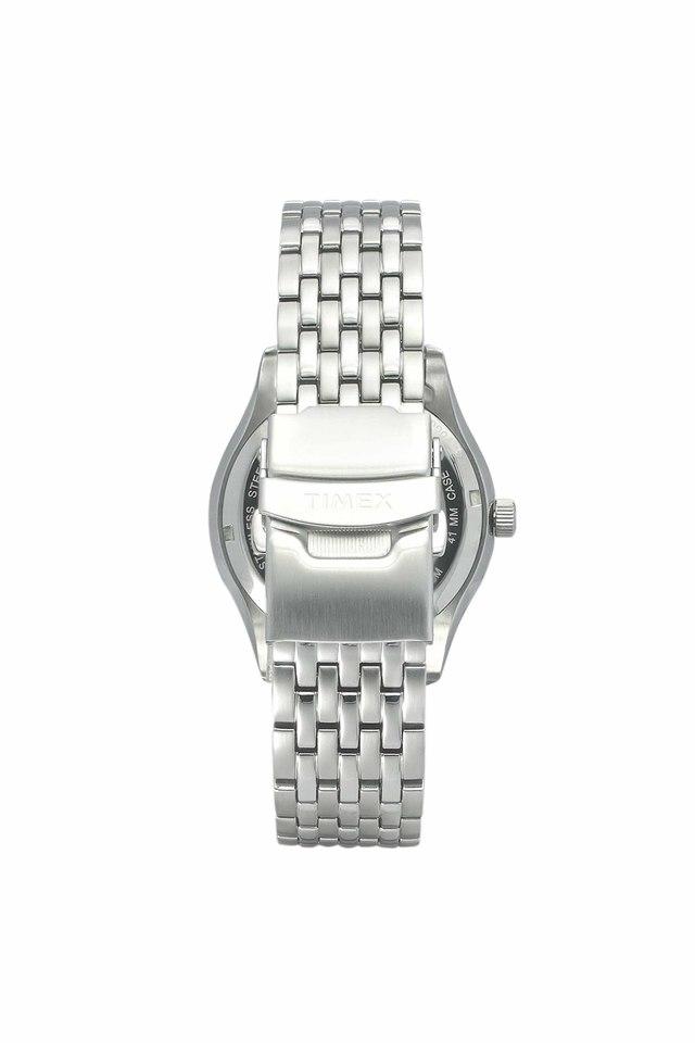 Buy TIMEX Mens 41 mm E Class Blue Dial Silver-Tone Stainless Steel Bracelet  Analogue Watch - TWEG21002 | Shoppers Stop