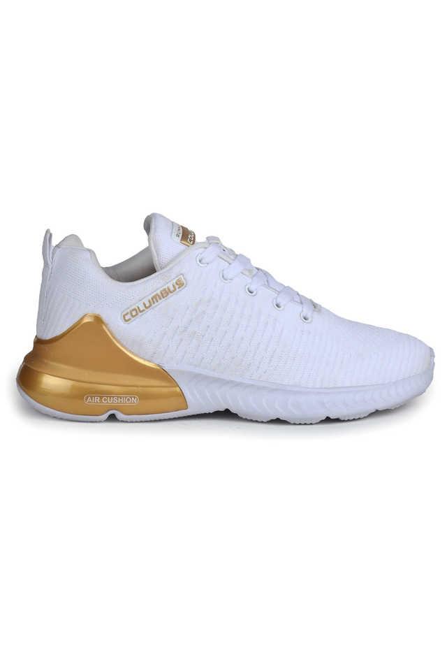 Buy COLUMBUS White Mesh Lace Up Men s Sports Shoes Shoppers Stop